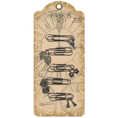 Graphic 45 - Metal Paper Clips & Charms